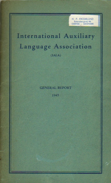 General Report, IALA, 1945