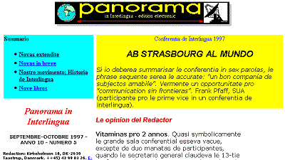 Panorama - edition electronic, septembre-octobre 1997